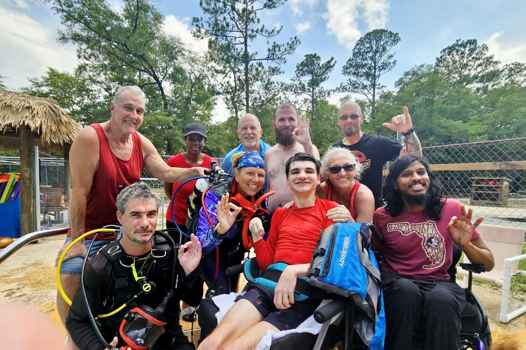 Gabrielle and Ronny during a Life Worth Leading SCUBA experience